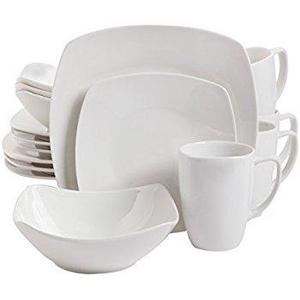 Gibson Home 16 Piece Zen Buffetware Dinnerware Set, White