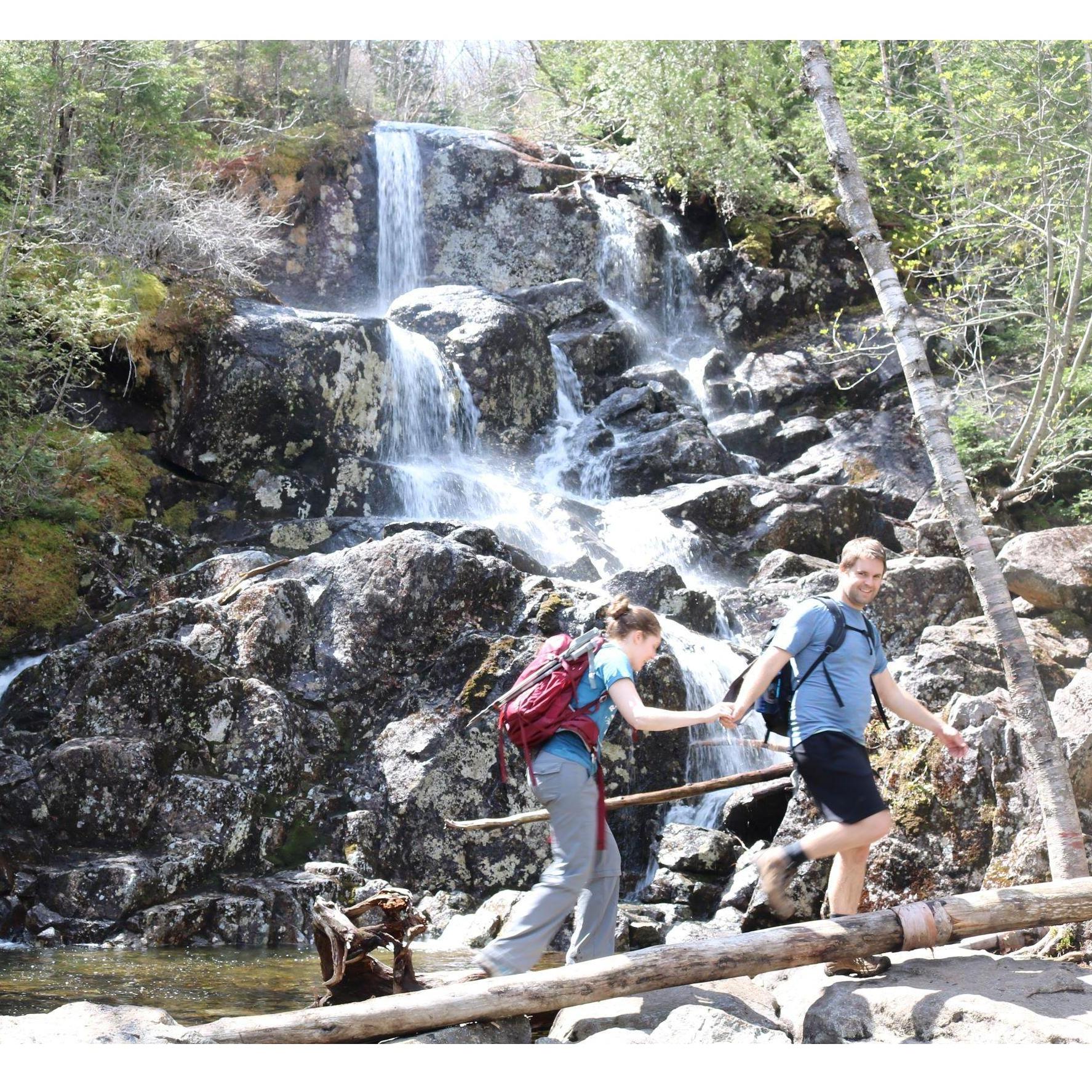 Hiking the Algonquin Trail together, Adirondacks, NY. May 2019.