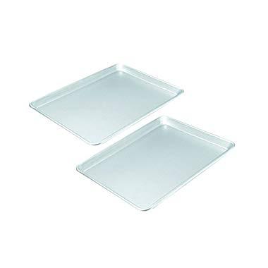 Chicago Metallic Commercial II Traditional Uncoated 16-3/4 by 12-Inch Jelly-Roll Pan, Set of 2 - 49823