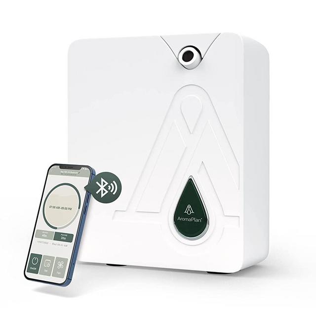 AromaPlan 2023 Upgraded Bluetooth Scent Air Machine for Home, Hotel, Spa, and Office – Smart Cold Air Technology System | Waterless Essential Oil Diffuser, Nebulizing Diffusion System, White