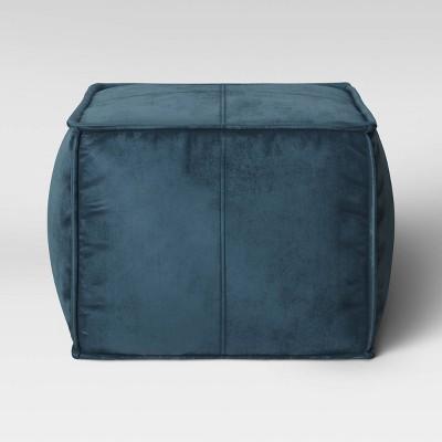 Earl Velvet French Seam Pouf Navy - Project 62™