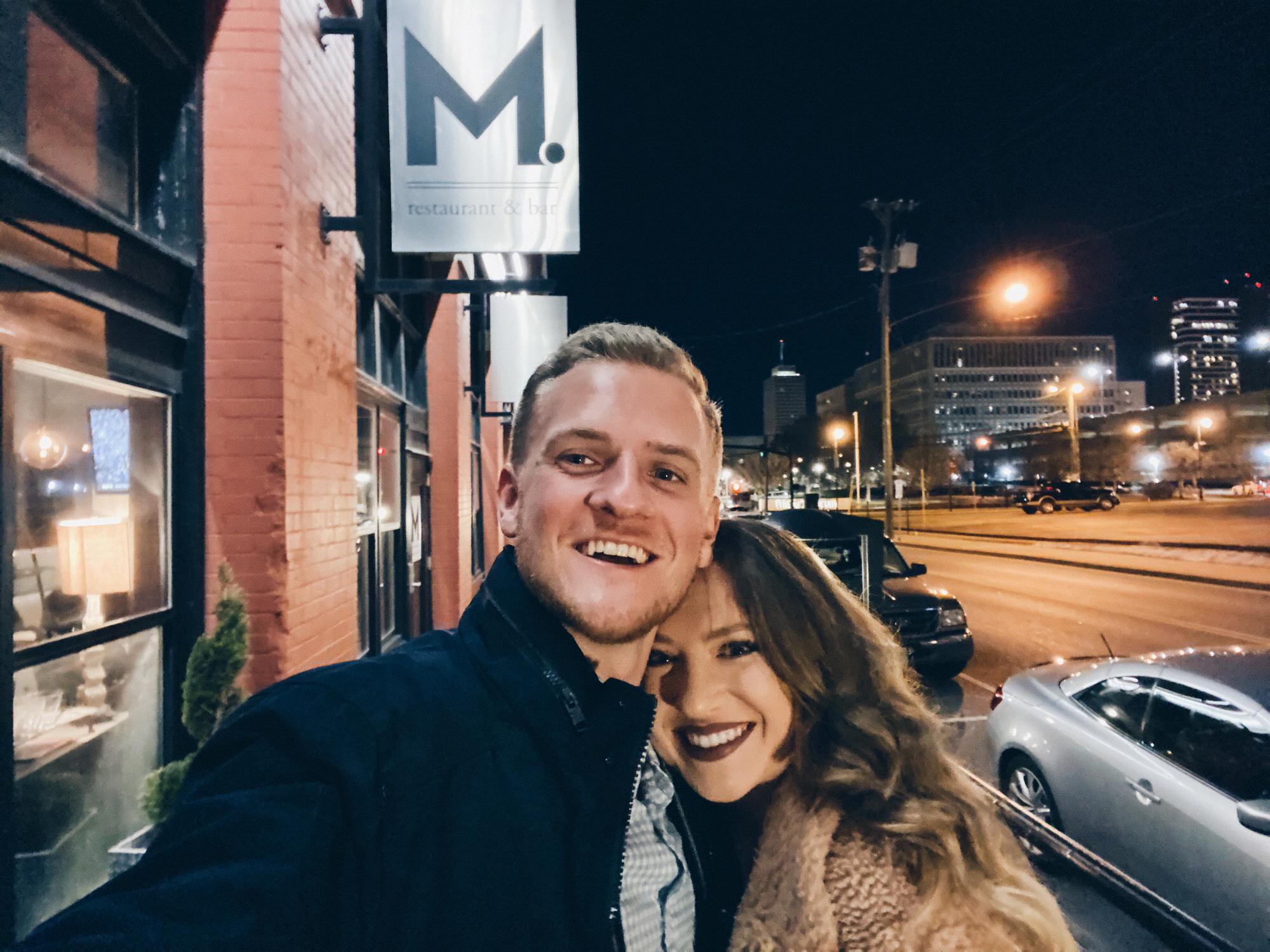 Our six-month anniversary date at a restaurant called "M." - felt appropriate.
