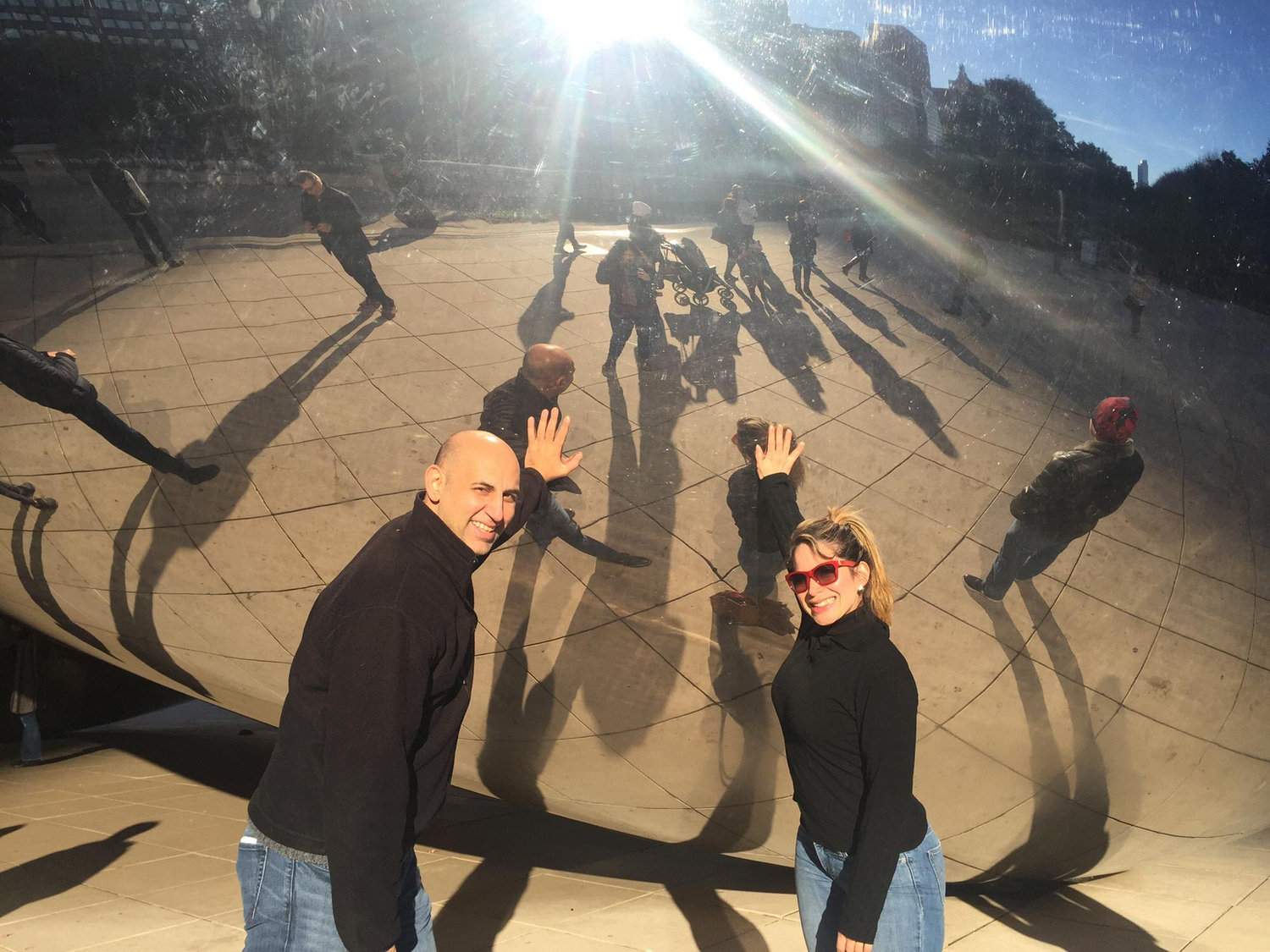 Twinning 👯‍♀️ at the Chicago bean