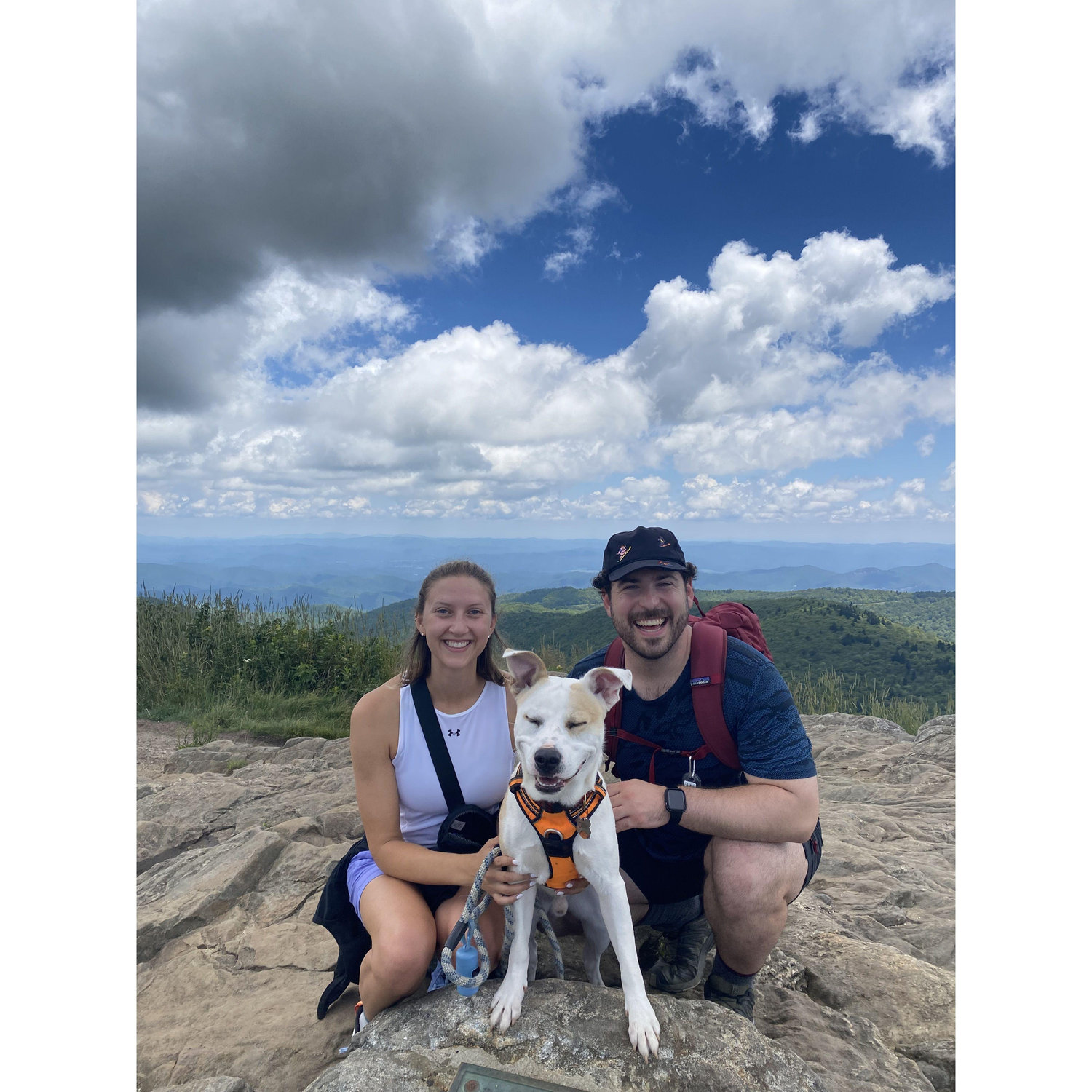 Asheville, NC with a happy puppy - August 2023