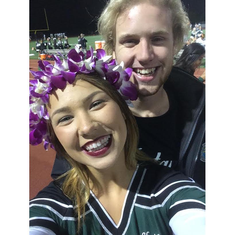One of Kate's senior year football games as cheer captain