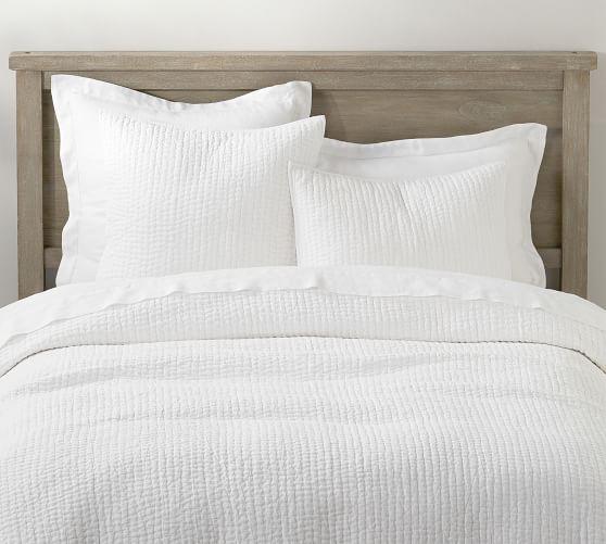 Stonewashed Pickstitch Quilt - White