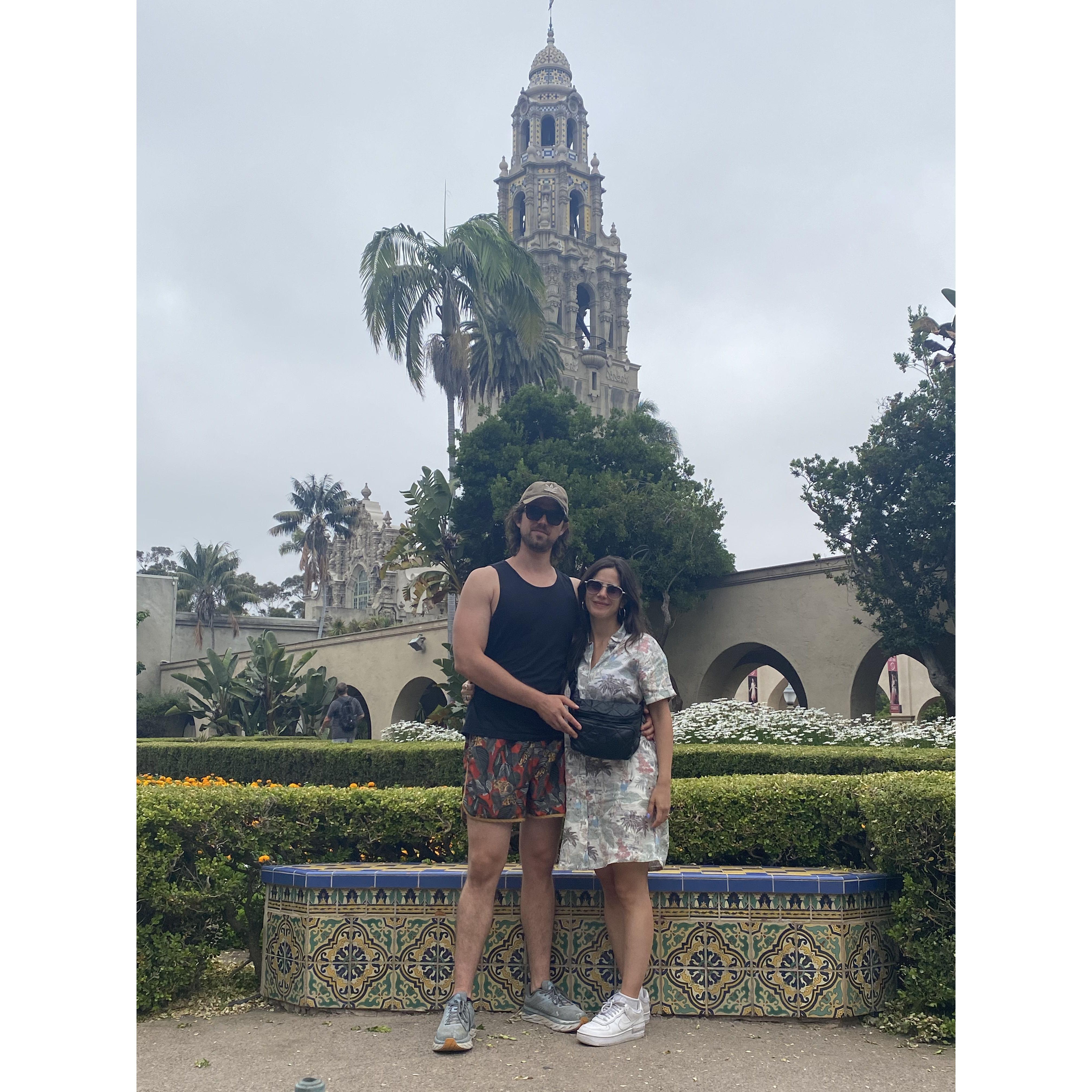 Sightseeing in Balboa Park during a trip to San Diego with the Ewings