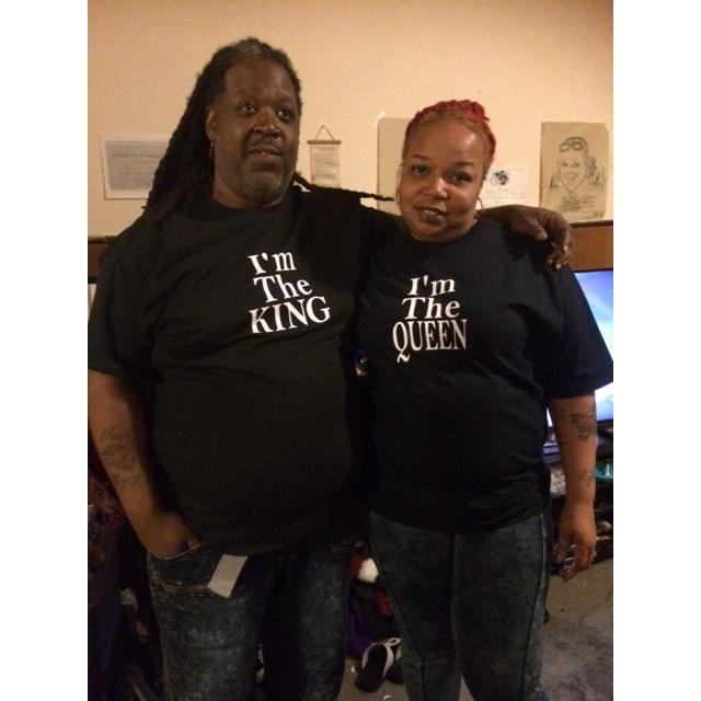 he is the king and I'm the queen on our way out