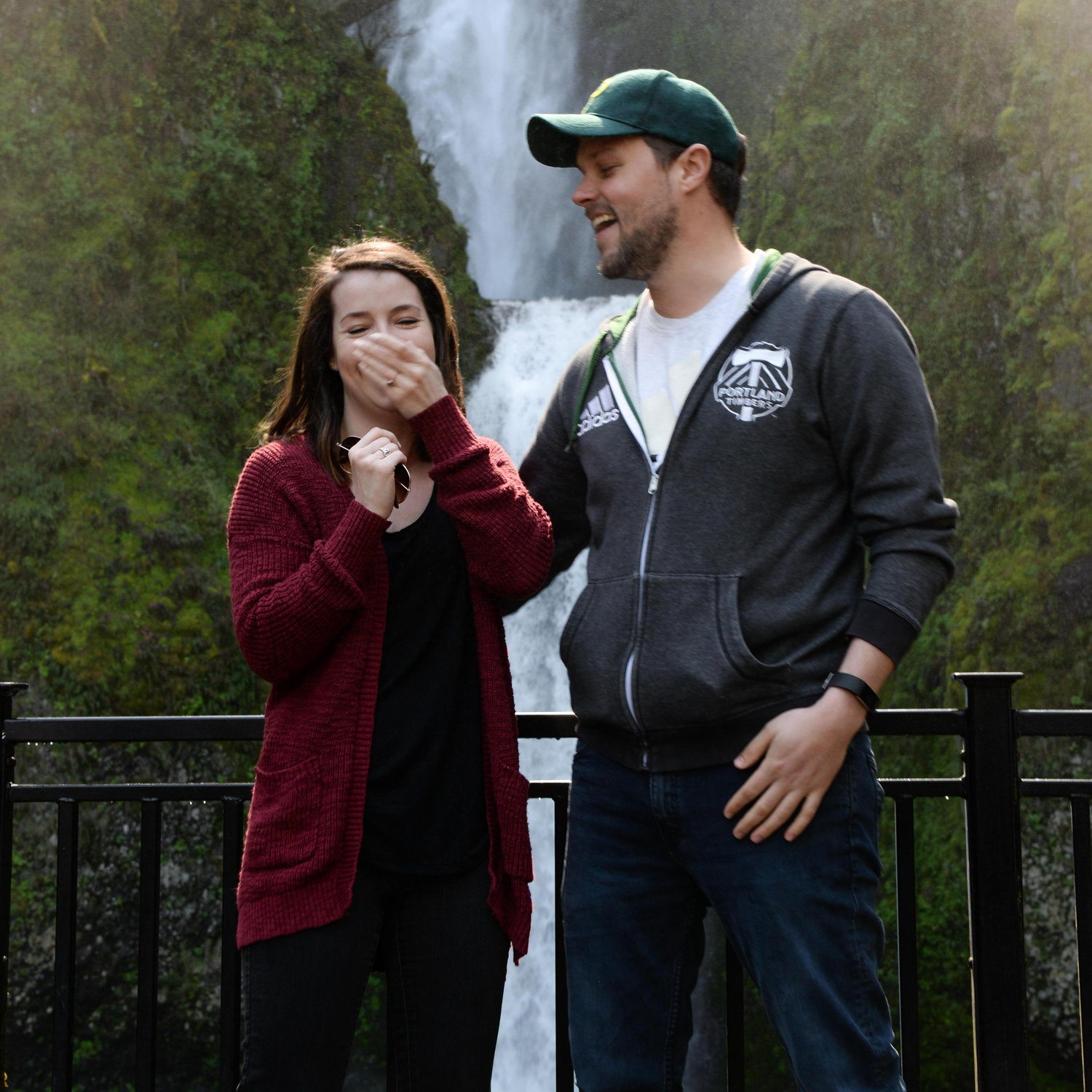 Our favorite photo from our engagement, in which my friends helped Todd pull off a huge surprise.