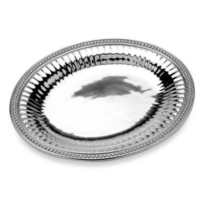 Wilton Armetale® Flutes & Pearls ™ Large Oval Tray
