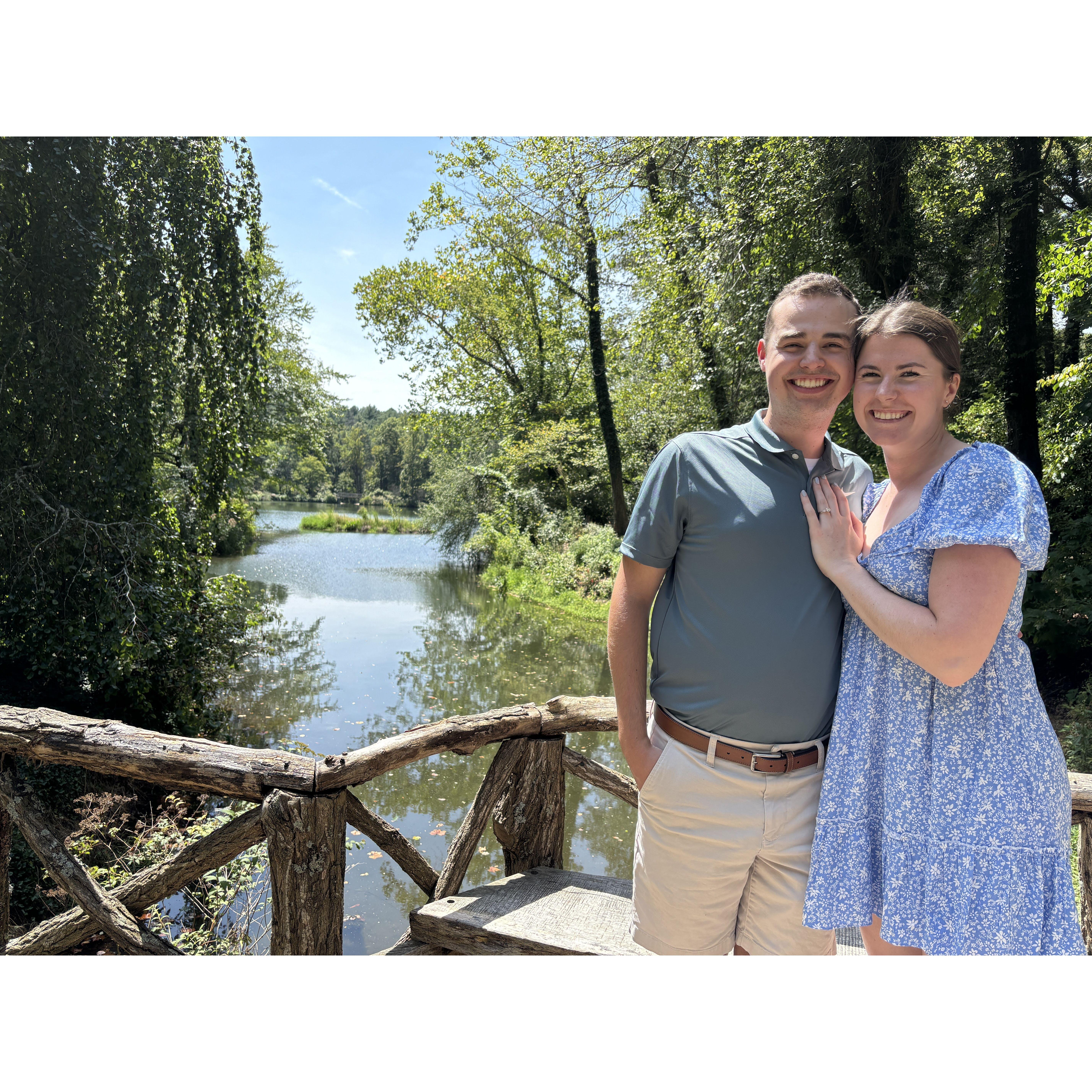 A picture of us right after we got engaged at the Biltmore Estate!