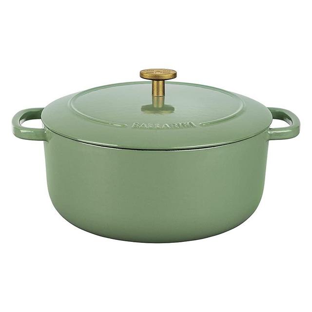 Ballarini Bellamonte Cast Iron Dutch Oven with Lid 4.25-qt, Serves 3-4, Saggio Green