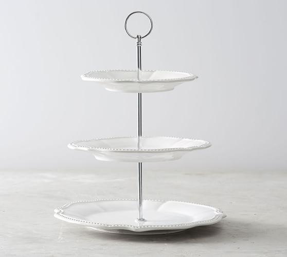 Leila Scalloped Three Tiered Stand