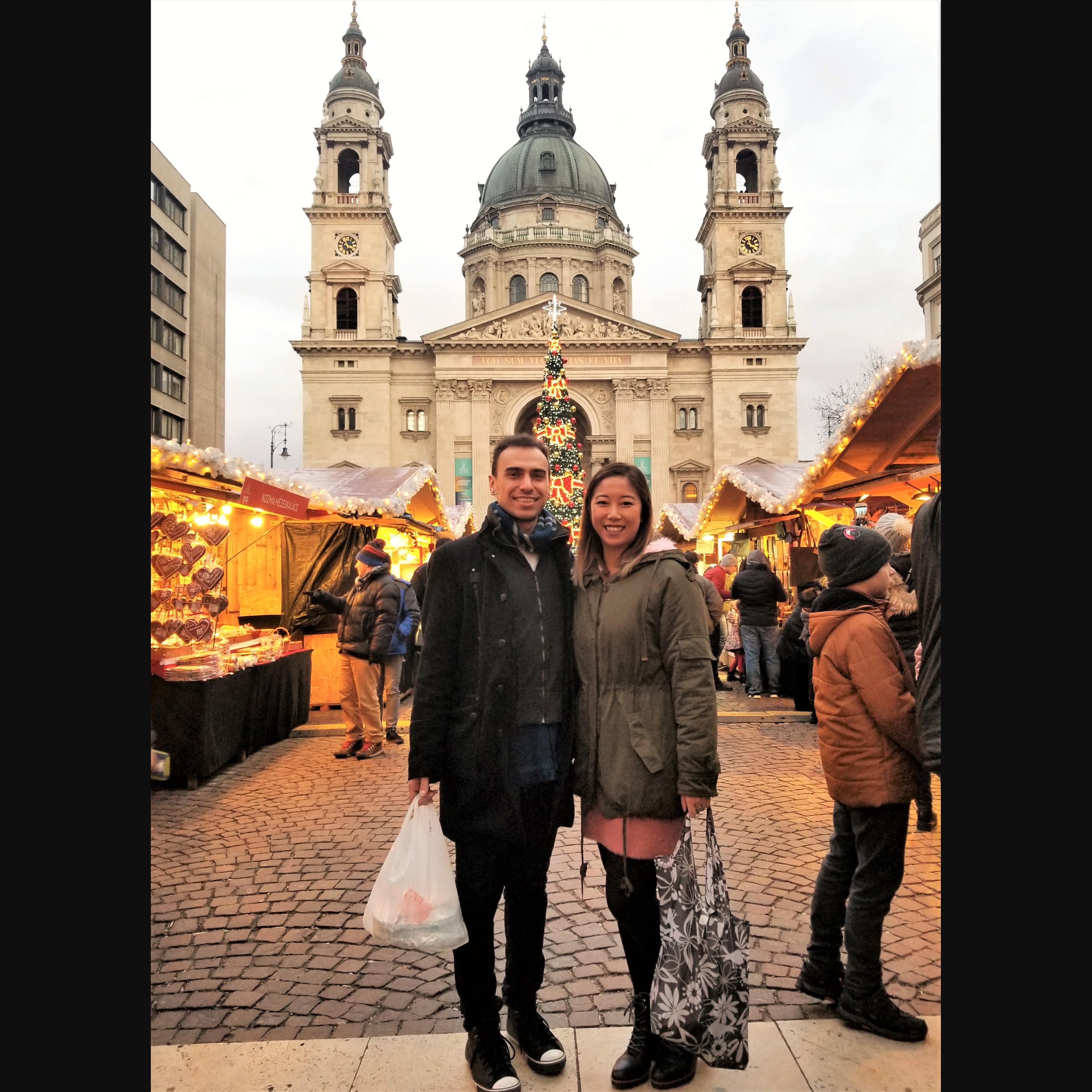 Christmas Market in Budapest, Hungary! A once in a lifetime trip with soon to be lifetime partners.