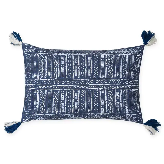 Carol & Frank Cyrus Oblong Throw Pillow in Indigo