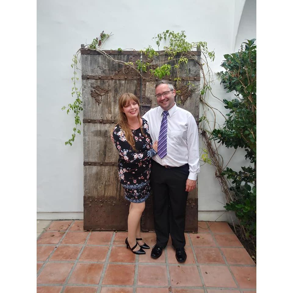 Our date to Joey and Vivian's wedding (John's cousins) in San Clemente, CA