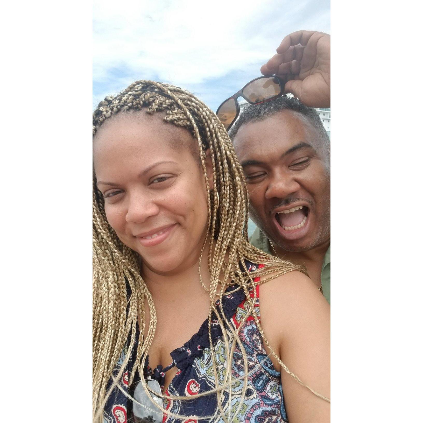 In the Bahamas acting silly