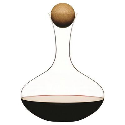 Sagaform® Oval Oak Red Wine Carafe - clear with oak stopper