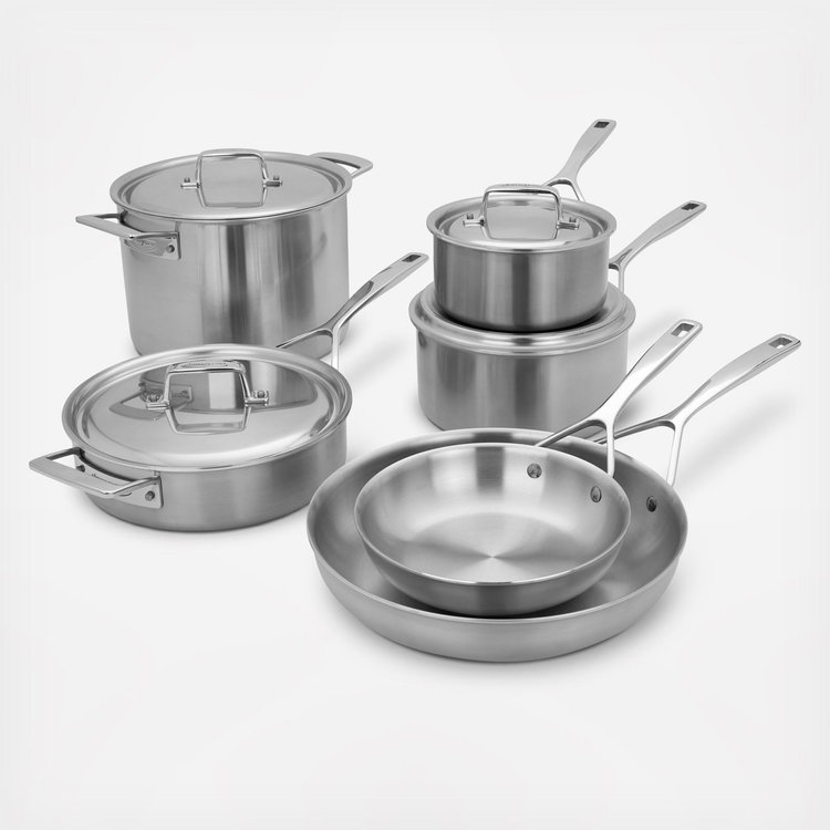 Demeyere, Essential 5-Ply 10-Piece Stainless Steel Cookware Set | Zola