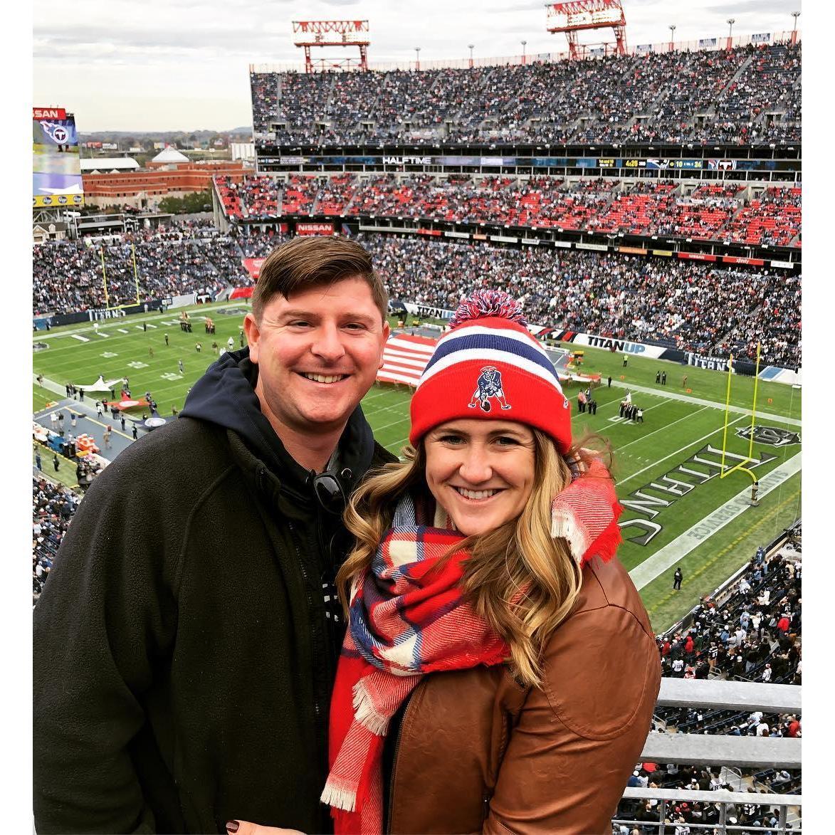 Nashville, TN to watch the Pats lose to the Titans, 2018