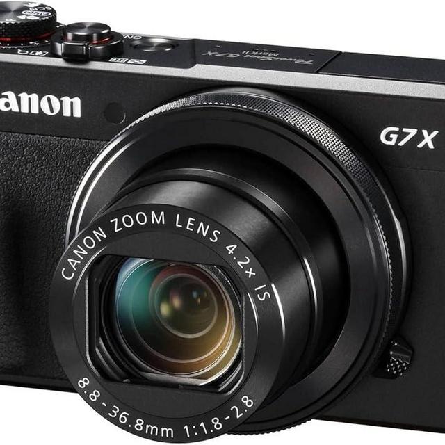 Canon PowerShot G7 X Mark II Digital Camera (Black) Bundle with SanDisk 64GB Memory Card, Full Size Tripod, High Speed Card Reader + Photo Kit for G7X Mark II (20 Items)