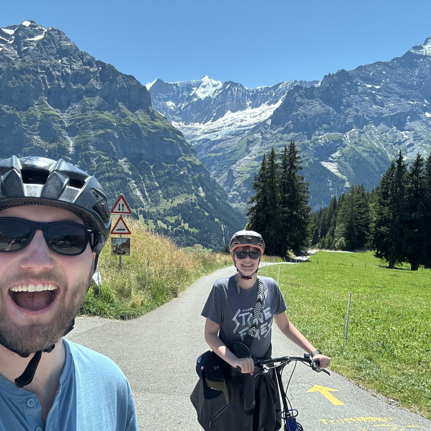 Riding Trotti bikes in Switzerland!