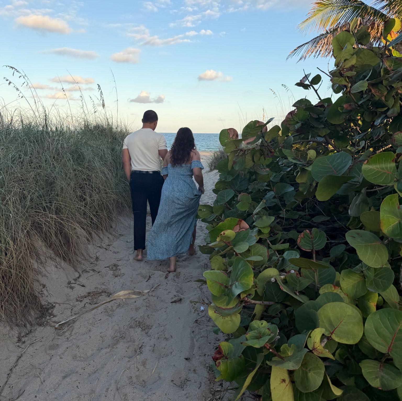 Walking up to the proposal spot!