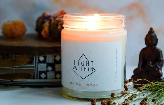 Amber Moon | Scented Soy Candle 8 oz High Vibration Vegan