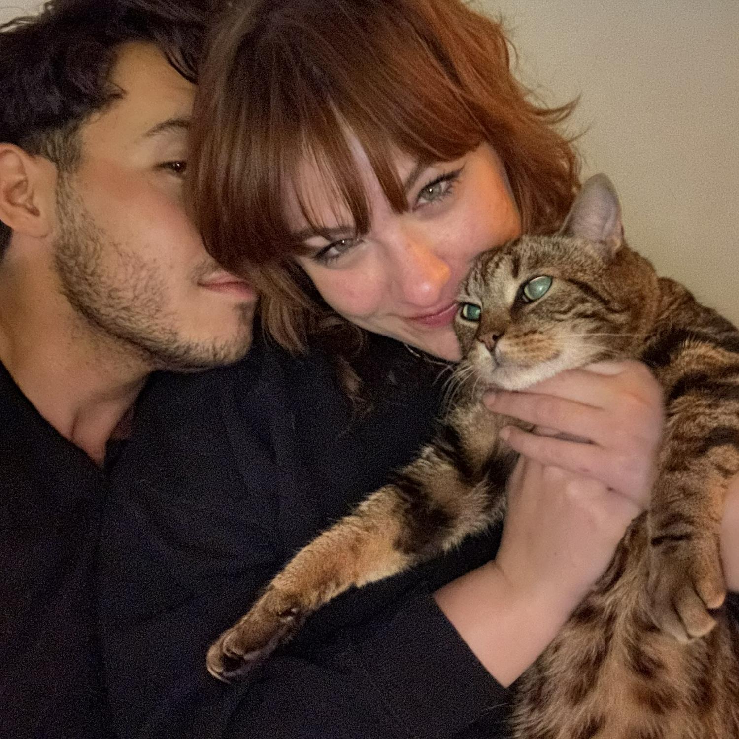 With our furry son, Winston