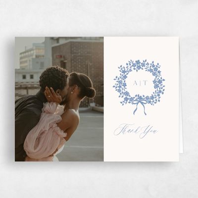 Denim Blue Wedding Thank You - Tiglio Photo