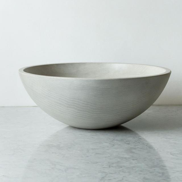 classic round white pearl bowls - 18"