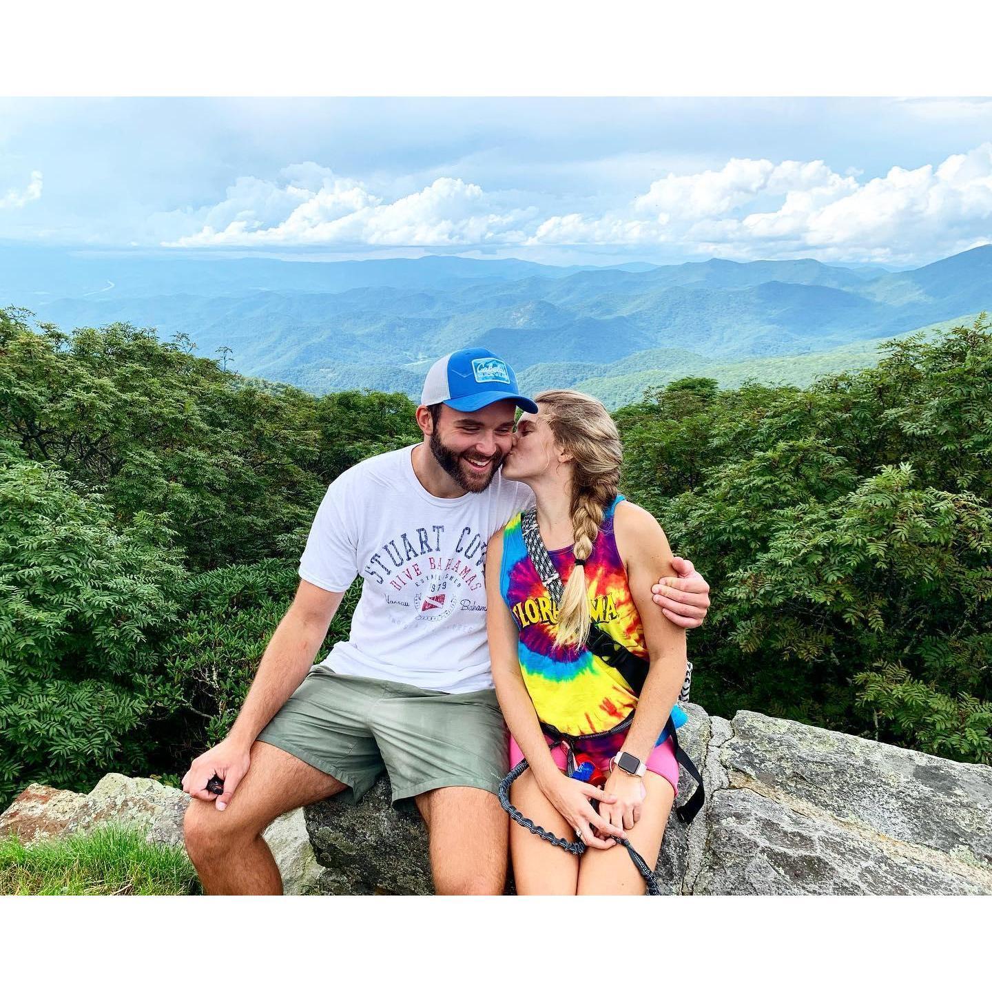 Hiking in the Blue Ridge Parkway Summer 2020.