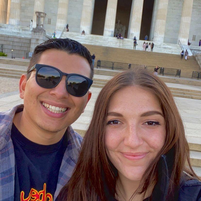 Parker's first of many visits to Courtney in DC