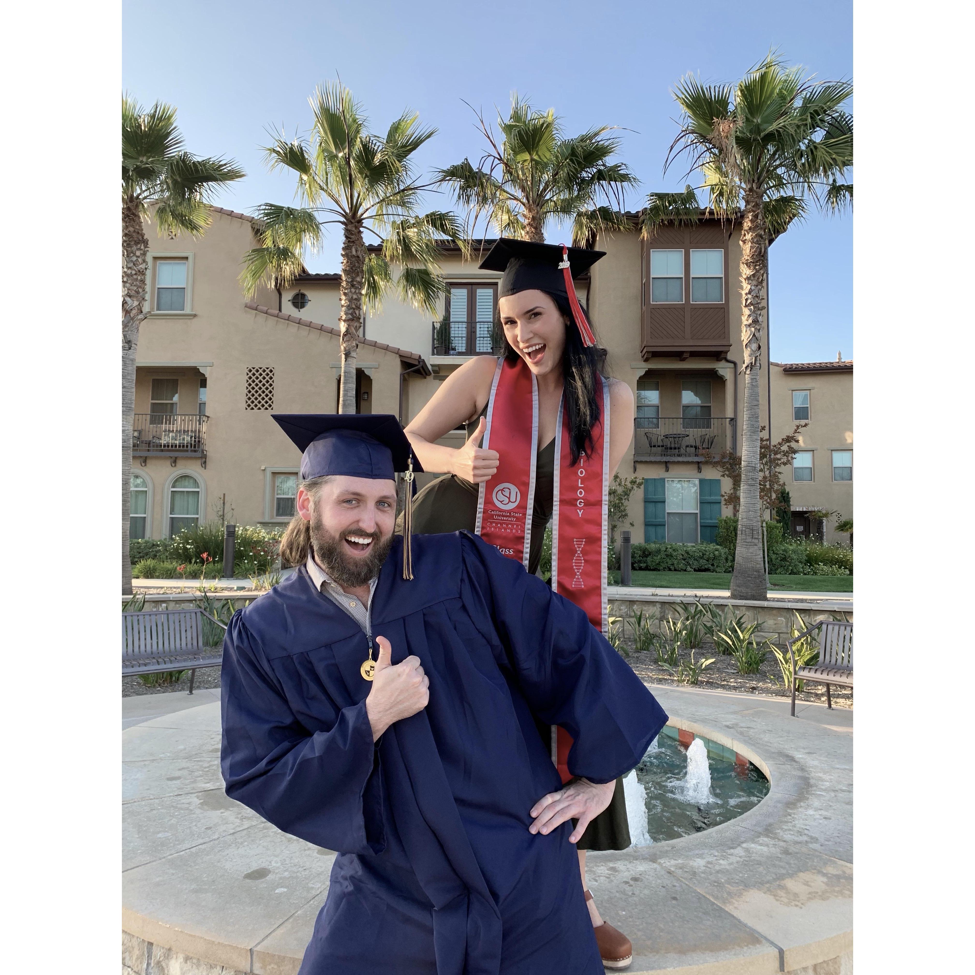 Andria graduating with her bachelors in biology and Dane graduating with his bachelors in kinesiology.
June 2019