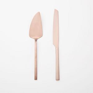 Rose Gold Cake Knife Serveware, Set of 2