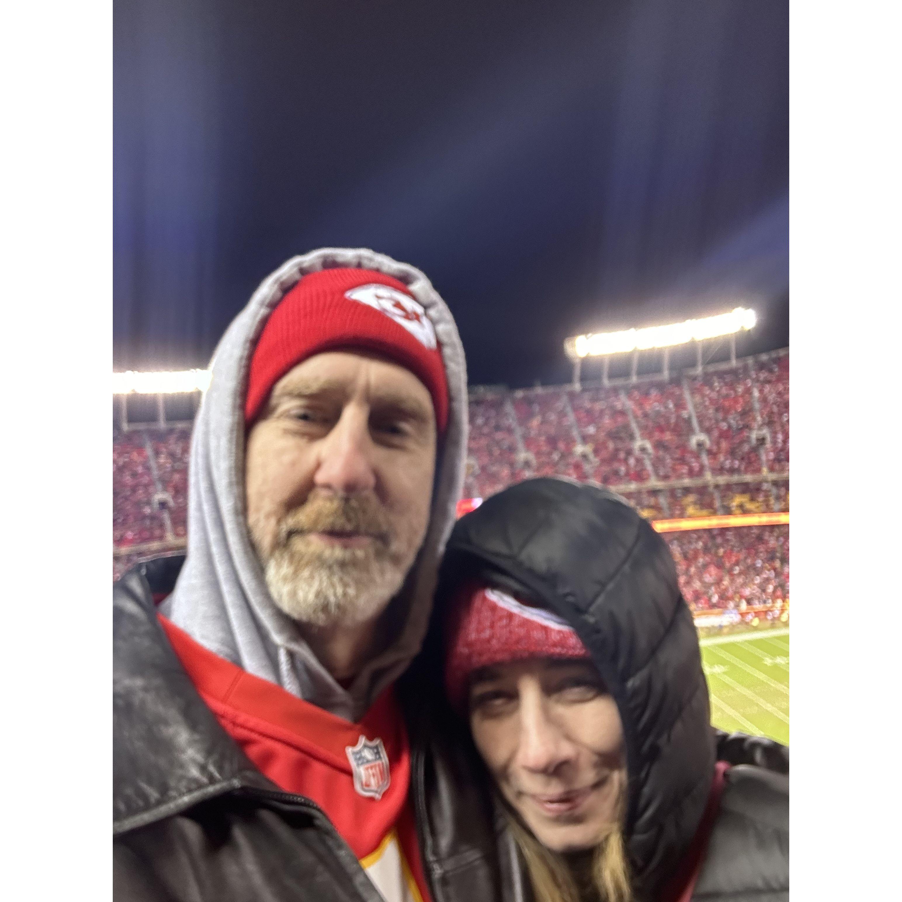 That time Leah almost froze to death at the Chief's game