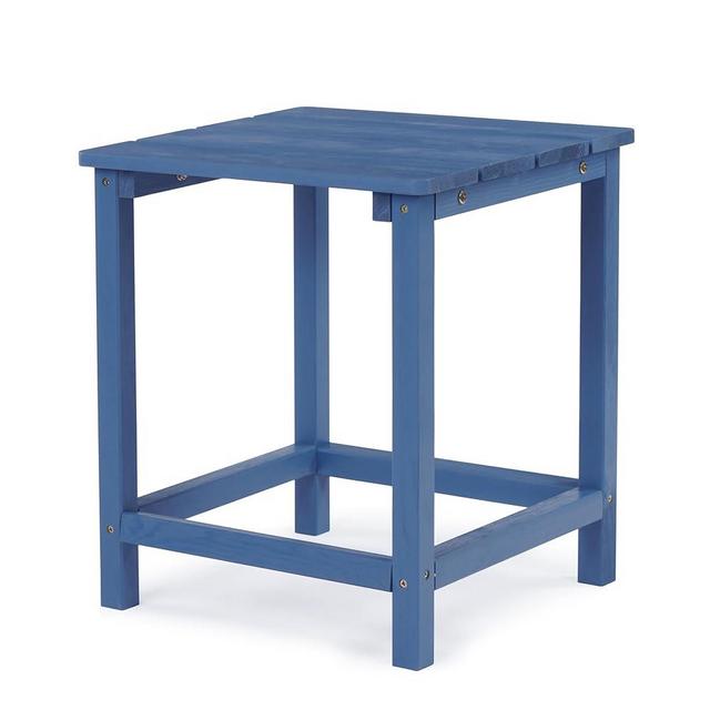 Outdoor Wooden Adirondack Patio Side Table, Cedar Wood Garden End Table, Coffee Table for Indoor or Outdoor