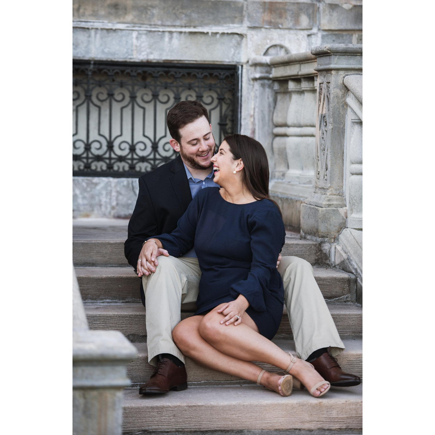 Engagement shoot at Fairfield University