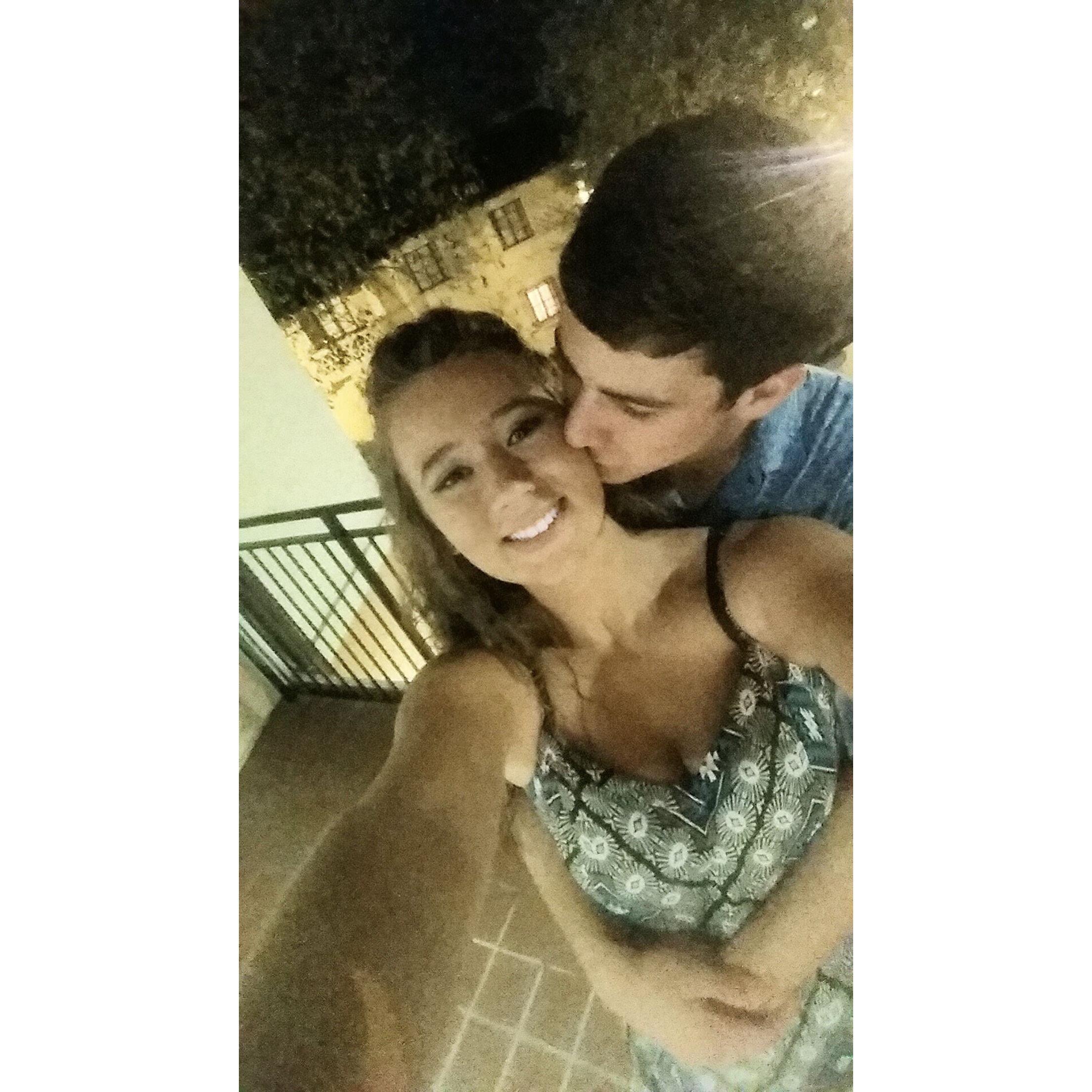 Our first photo together EVER!!