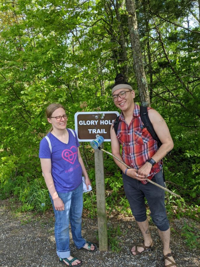 We visit Glory Hole Falls at least twice a year. It is where we had our first date and we really like bringing charcuterie down the trail and making other hikers envious.