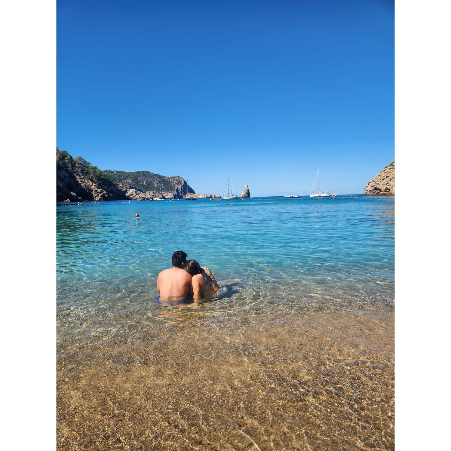 Enjoying the Ibiza sun rays and beach front.