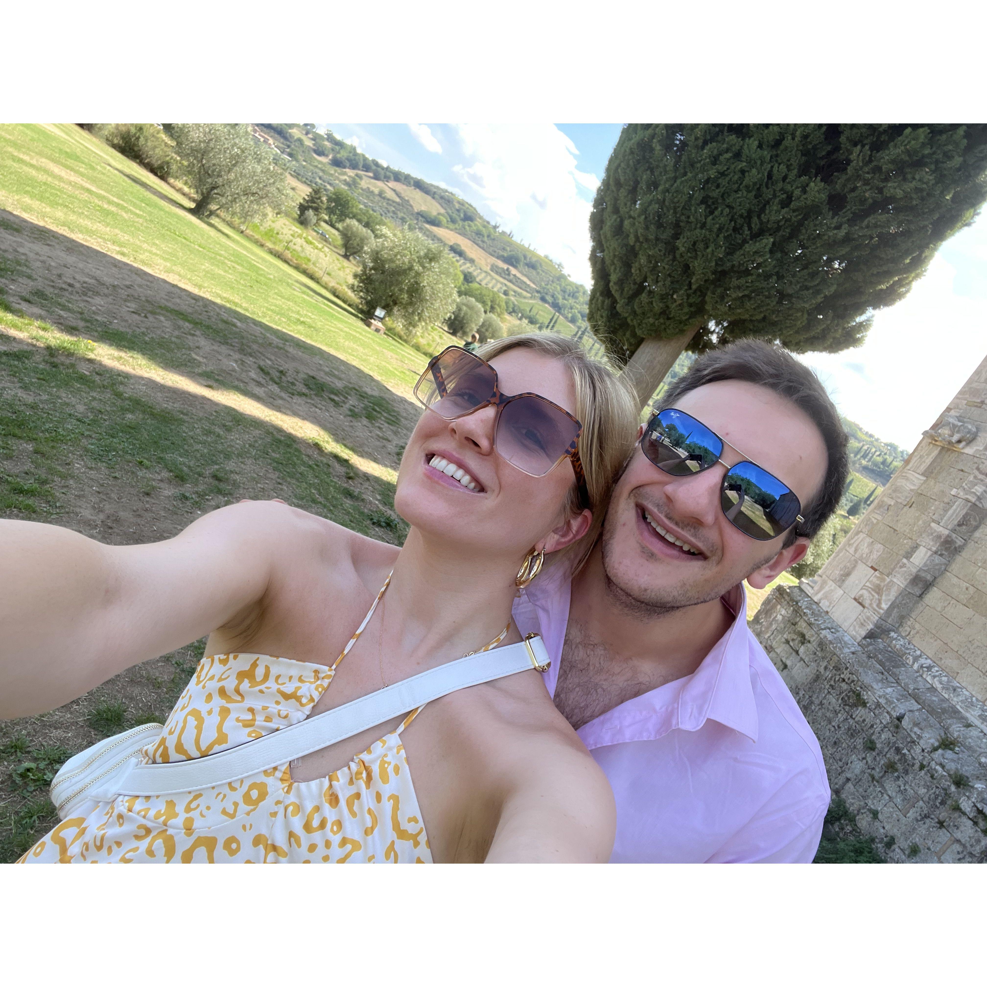 Us falling in love with Tuscany