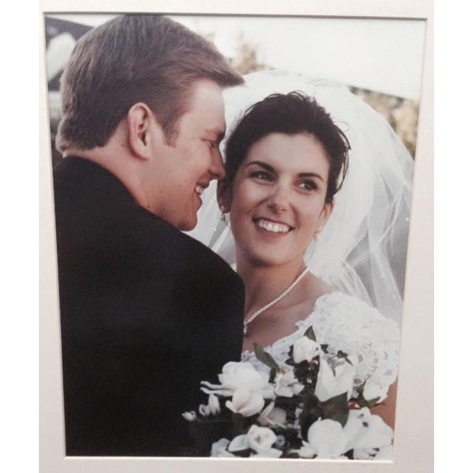 Our wedding day in our backyard...28 years ago!
