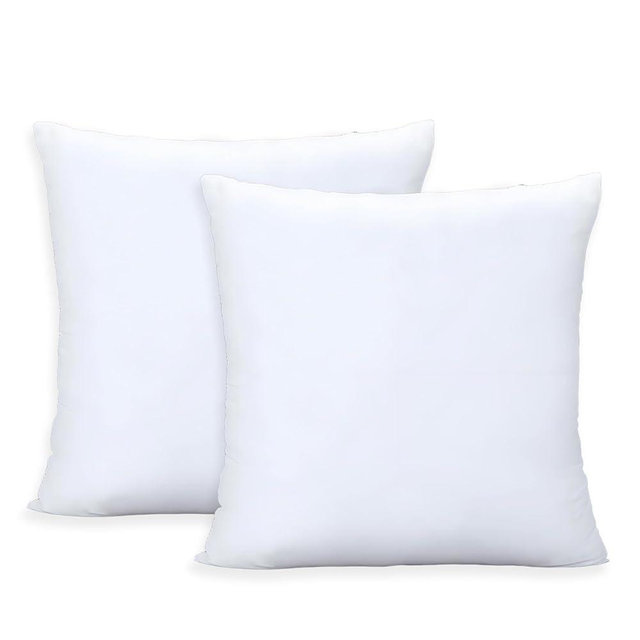 Throw Pillows Insert Set of 2, White 22x22 in Pillow Inserts with 100% Cotton Cover,Bed and Couch Decorative Stuffer Pillows,Indoor Pillows for Sofa