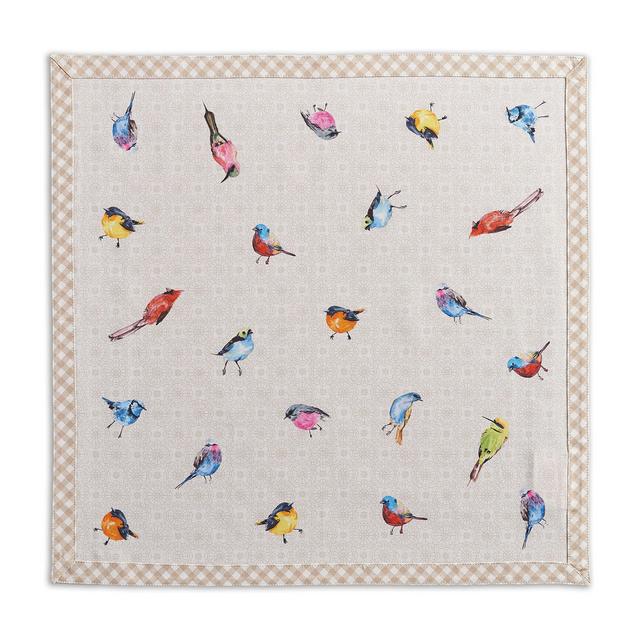 Maison d' Hermine Birdies On Wire 100% Cotton Set of 4 Napkins, 20 - inch by 20 - inch.