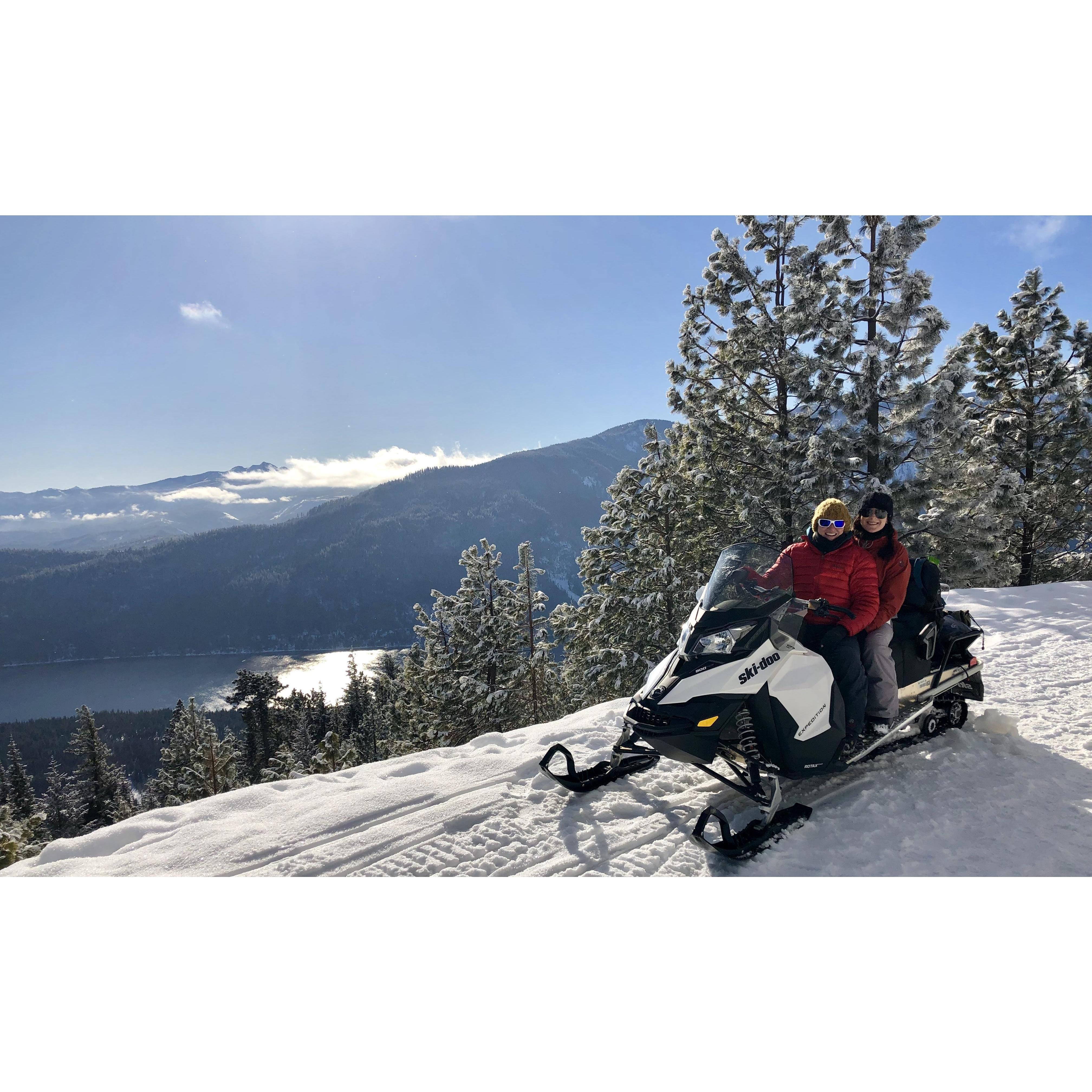 Snowmachining in Leavenworth, WA