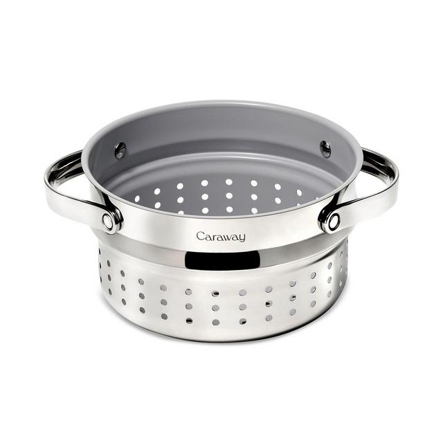 Caraway Nonstick Stainless Steel 3-Qt. Saucepan Steamer