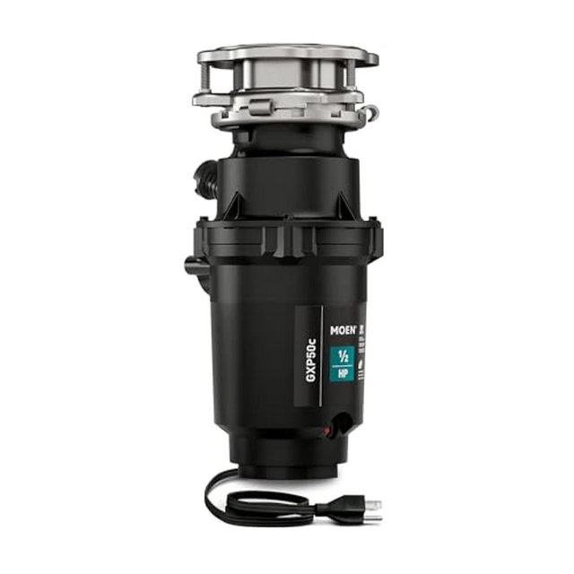Moen Prep Series PRO 1/2 HP Continuous Feed Compact Garbage Disposal, Power Cord Included, GXP50C