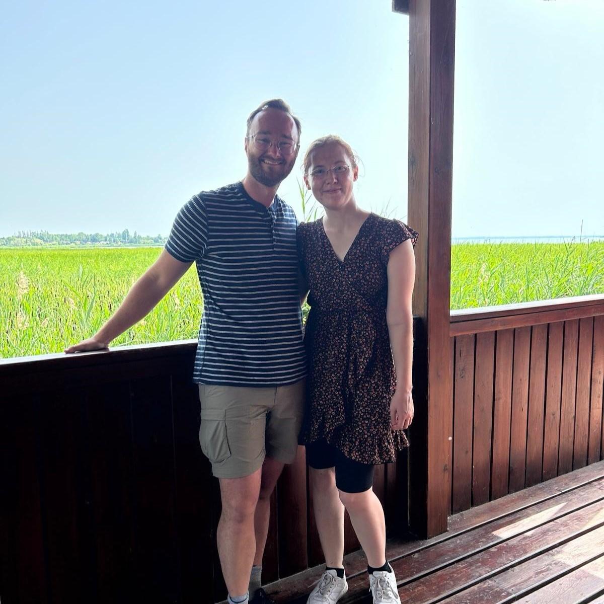 Bird watching around Lake Balaton, on Reed's first trip to visit Anna in Hungary