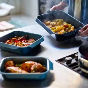 Joseph Joseph Nest Oven 3-Piece Stackable Non-Stick Roasting Pan Set